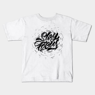 Stay Focus Circle Lettering Quote Kids T-Shirt